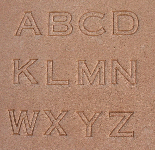 Buchstaben Lederstempel - BLOCK 