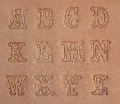 Buchstaben Lederstempel - SCRIPT 