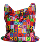 ABC Kinder-Sitzsack mit bunten Buchstaben 