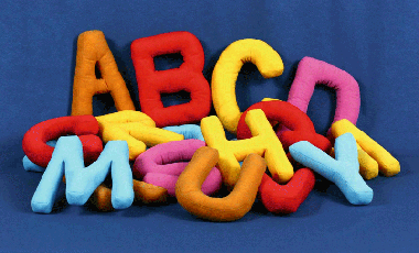 Stoffbuchstaben Alphabet - 25 cm 