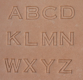 Buchstaben Lederstempel - BLOCK 