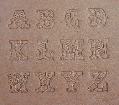 Buchstaben Lederstempel - LEDER ART 