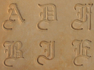 Buchstaben Lederstempel - OLD ENGLISH 