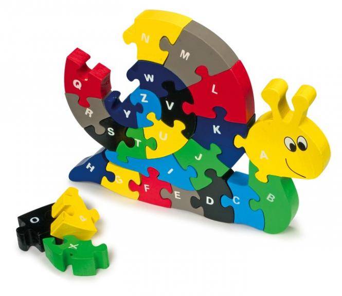 Buchstaben Puzzle-Schnecke 