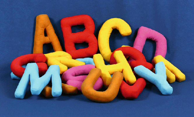 Stoffbuchstaben Alphabet - 25 cm 