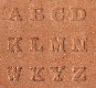 Buchstaben Lederstempel - MODERN 